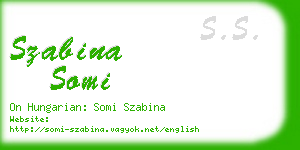 szabina somi business card